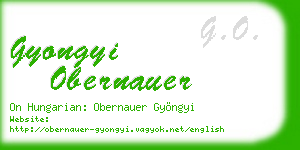 gyongyi obernauer business card
