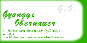 gyongyi obernauer business card